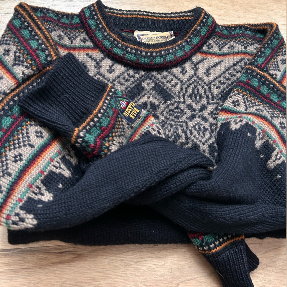 Vintage dale Of Norway Wool Fair Isle Medium Pullover